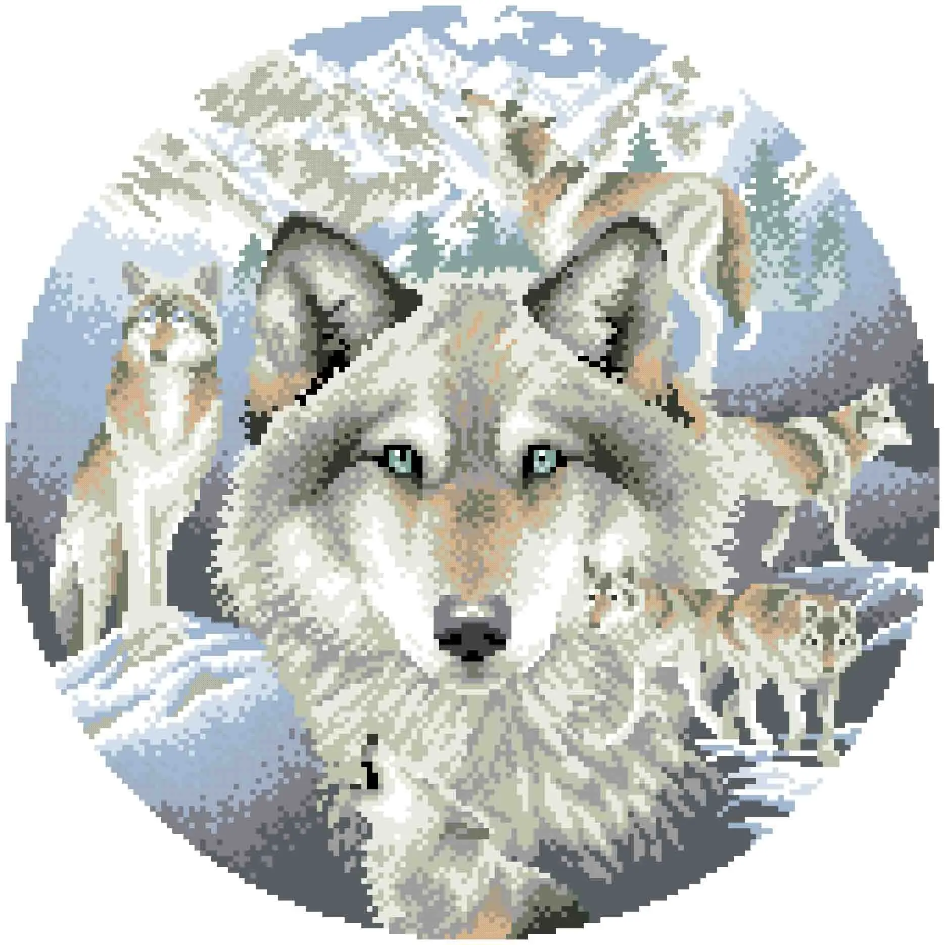 wolf Diy Вышивка крестиком бисером волчий узор вышивка бисером домашний декор рукоделие аксессуары перламутровый полный вышивка крестом бисер - Цвет: wolf