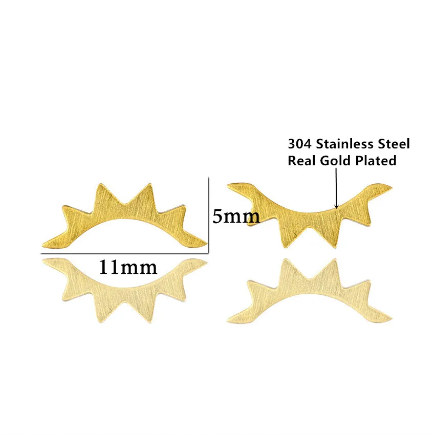 10pair/lot 2017 Stainless Steel Eyelash Stud Earrings For Women Jewelry Eye Lash Boucle D'oreille Gold Silver Best Friends Gift |