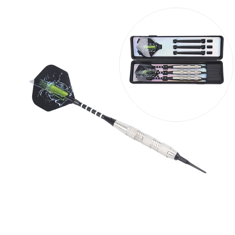 3 шт. профессиональные стальные безопасные дротика с мягким наконечником