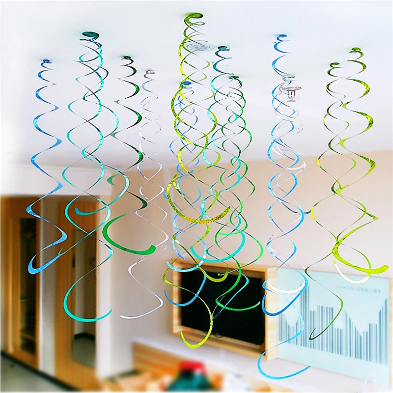 Потолочный вихревой зеркальный шар 2 компл./лот спиральная подвеска в виде цветов