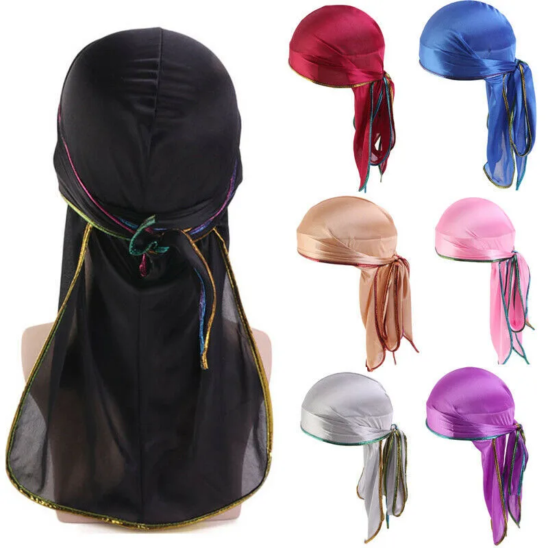 Унисекс Мужской Женский тюрбан длинный хвост шарф шапка Doo Durag головной убор