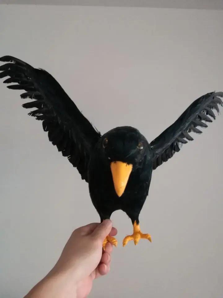 foam&ampfeathers black eagle bird large 45x85cm spreading wings model cosplay prop.garden decoration gift w0755 | Игрушки и хобби