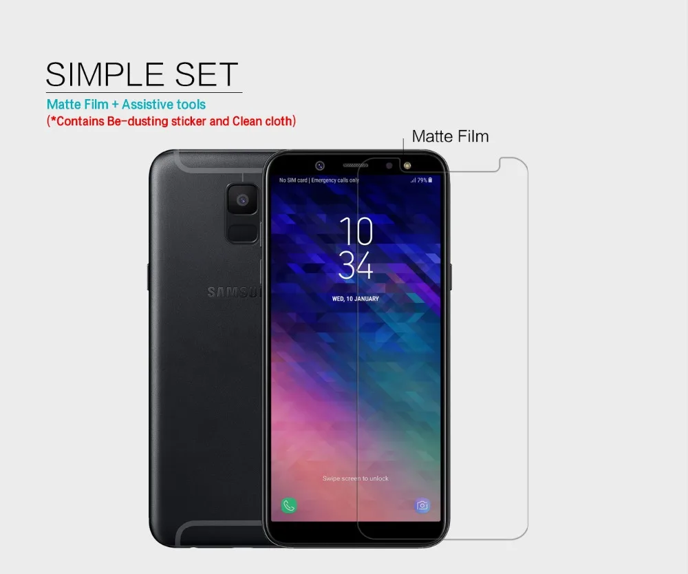 2 шт./лот для samsung Galaxy A6 NILLKIN кристально чистая защитная пленка или Антибликовая матовая защитная пленка для экрана