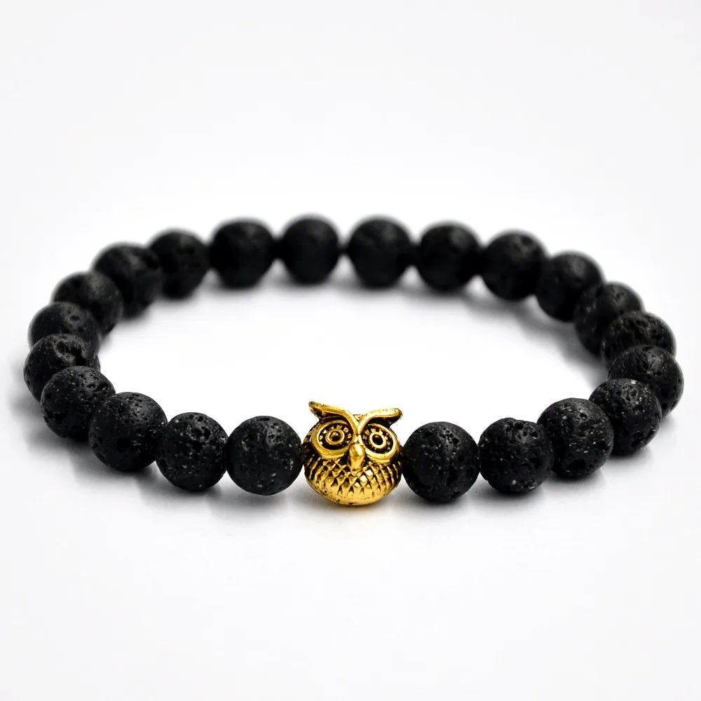 Новые украшения браслет с подвеской в виде головы Совы античном стиле для йоги