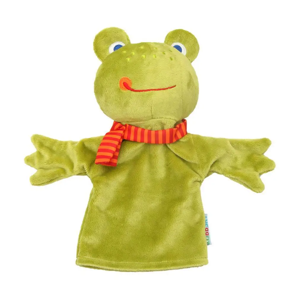 Green Милые Мультяшные животные обезьяна ручная кукла игрушка лягушка утка плюшевое детское удобное полотенце - Цвет: Green
