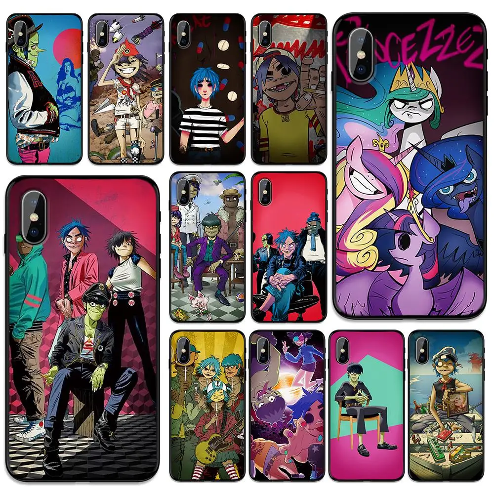 Мягкий ТПУ чехол Gorillaz band для Apple iPhone 6 6S 7 8 Plus 5 5S SE X XS MAX XR силиконовые