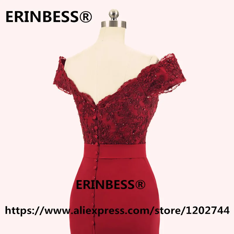 ERINBESS Robe De Soiree Русалка Охотник зеленый бордовый длинное вечернее платье вечерние элегантные vestido de festa длинное выпускное платье