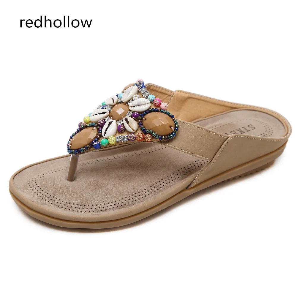 Для женщин летние сандалии на плоской подошве обувь в богемном стиле Модные