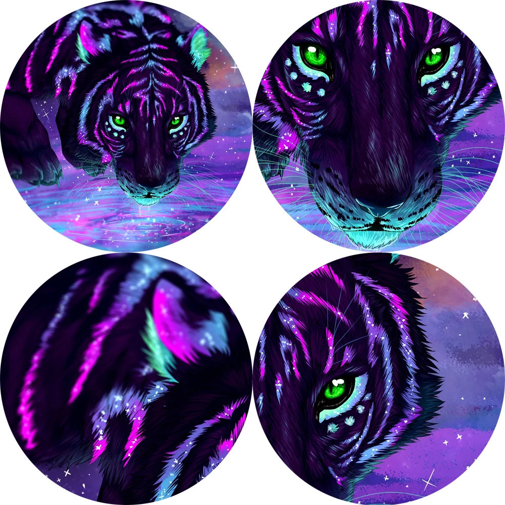 Галактические звезды Тигры холст картины на стену плакаты и принты животные
