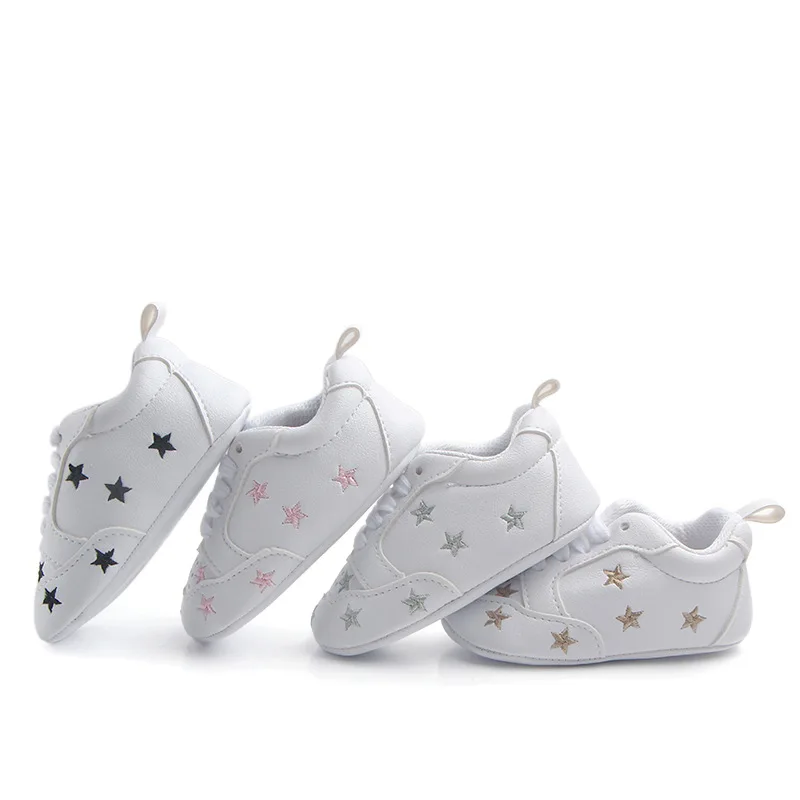 Детские кроссовки для малышей DkDaKanl Star для мальчиков и девочек с антикоррозионной вышивкой из искусственной кожи на малышей от 0 до 2 лет.