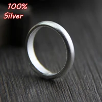 hot sale silver color fashion concise personality retro smooth for men women couple wedding ring