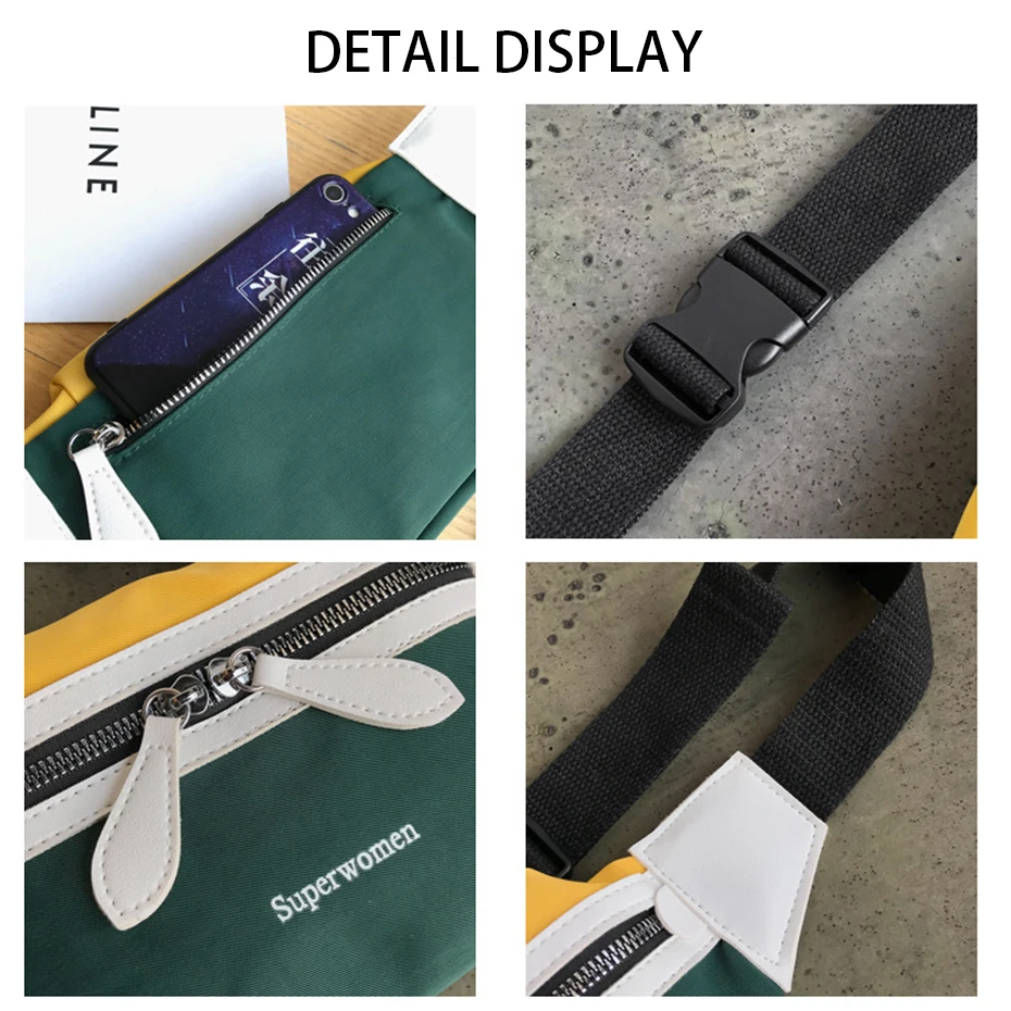 2019 Южная Корея модная сумка Популярная стильная повседневная поясная цветная