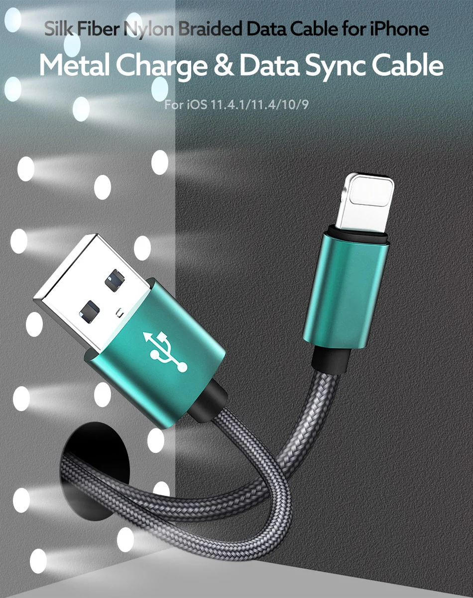 ROCK USB кабель для iPhone XS MAX XR X 8 7 6 Plus 6S 5S plus iPad mini Кабели для быстрой зарядки шнур для зарядки мобильного телефона