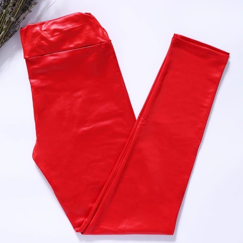 3 вида цветов женские брюки карандаш с высокой талией из искусственной кожи