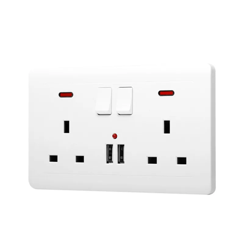 146 настенная розетка стандарта Великобритании двойной usb-переключатель