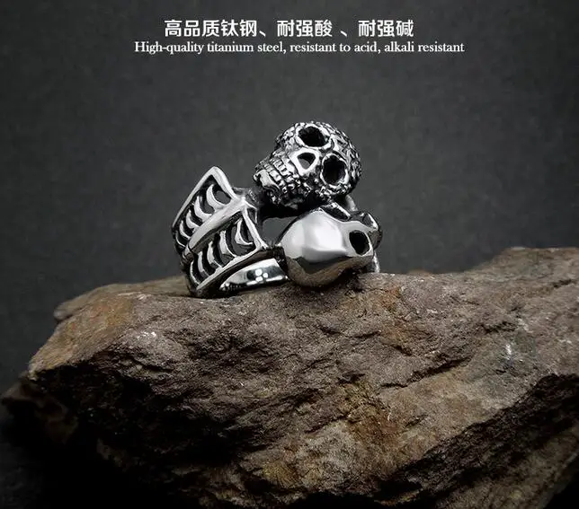Дешевые продажа 2016 Преувеличены толстый череп Мода Из Нержавеющей Стали 316L