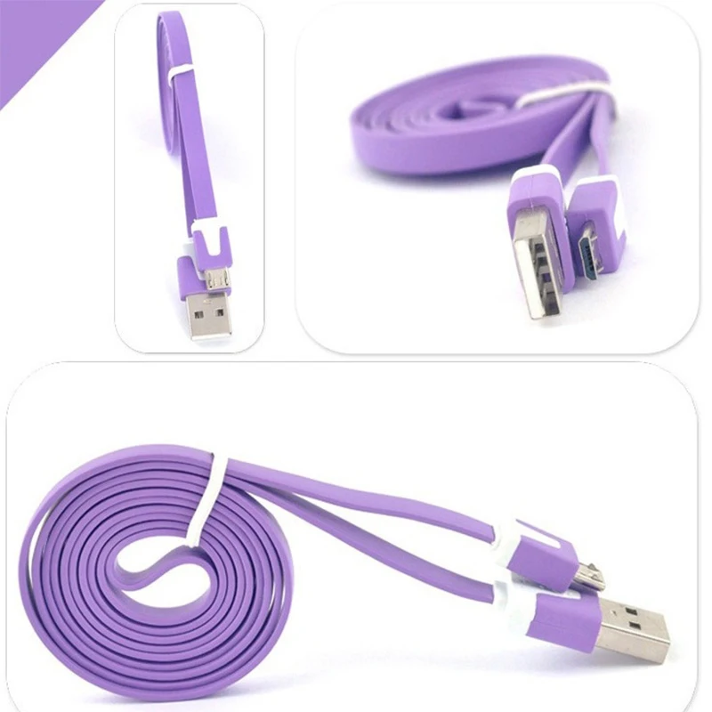 10 шт./лот 1 м 2 3 8-контактный плоский USB-кабель для синхронизации данных и зарядки
