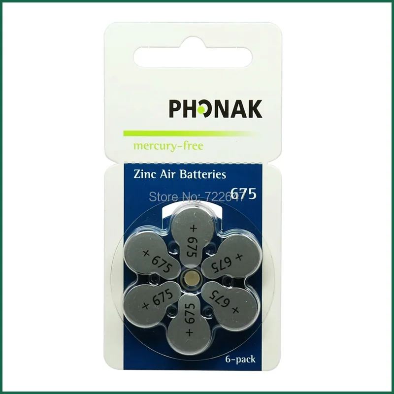 Высокопроизводительные батареи для слухового аппарата Phonak 675 675a a675 p675 pr44 1 45 в