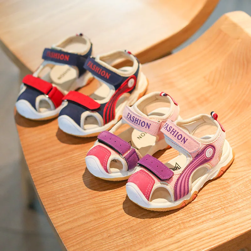 Детские сандалии для маленьких девочек и мальчиков летние пляжные кроссовки с