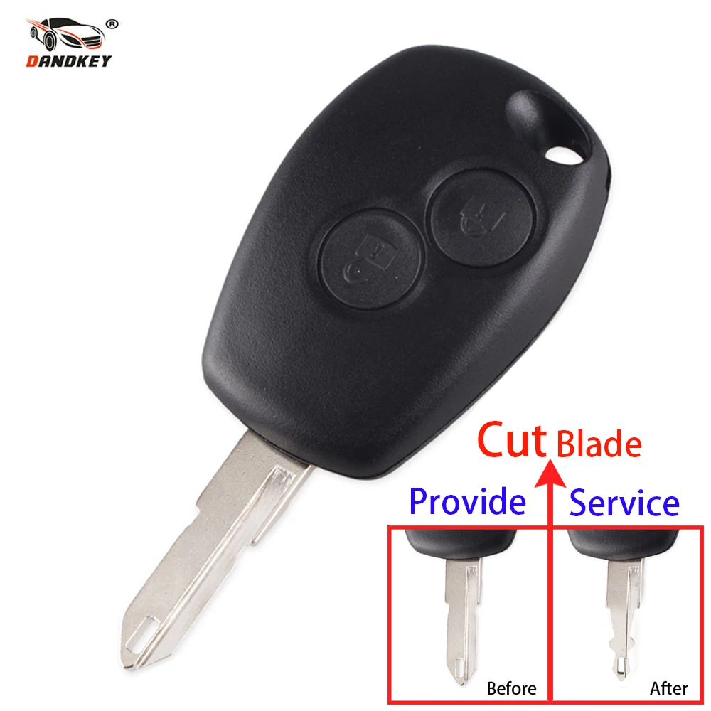 Dandkey пульт для ключей автомобиля 2 кнопки Renault Megan Modus Clio Kangoo Logan Sandero Duster