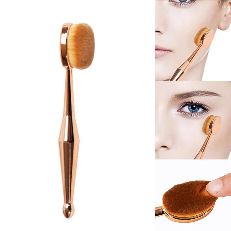1 шт. Кисть для макияжа зубная щетка кисть основы под макияж розовое золото