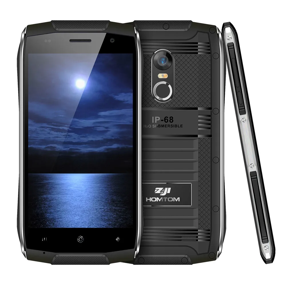 HOMTOM ZOJI Z6 смартфон IP68 Водонепроницаемый MTK6580 четырехъядерный Android 6,0 мобильный телефон 4,7 дюймов экран 1 Гб ram 8 Гб rom мобильный телефон - Цвет: Black