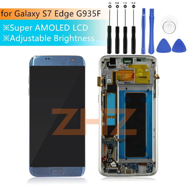 Для samsung GALAXY S7 край ЖК-дисплей Дисплей G935 G935F Сенсорный экран дигитайзер в сборе