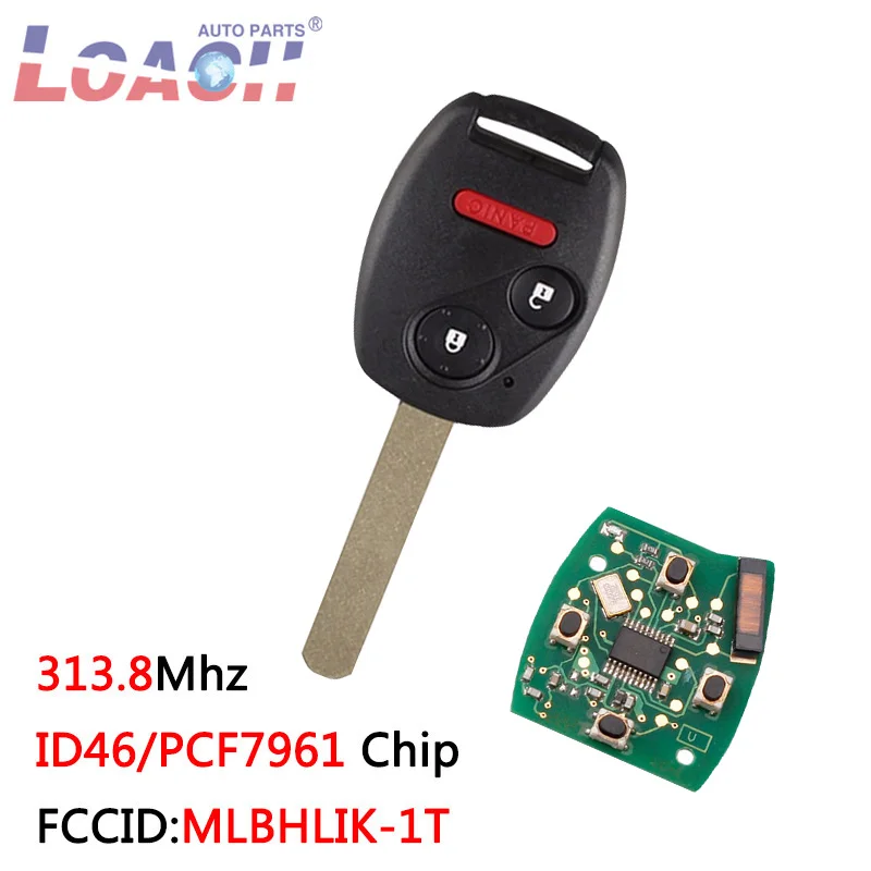 Дистанционный ключ для Honda Φ ID46/PCF7961 313 8 МГц чип Accord Element MLBHLIK 1T Fit City Jazz Odyssey|Ключ от