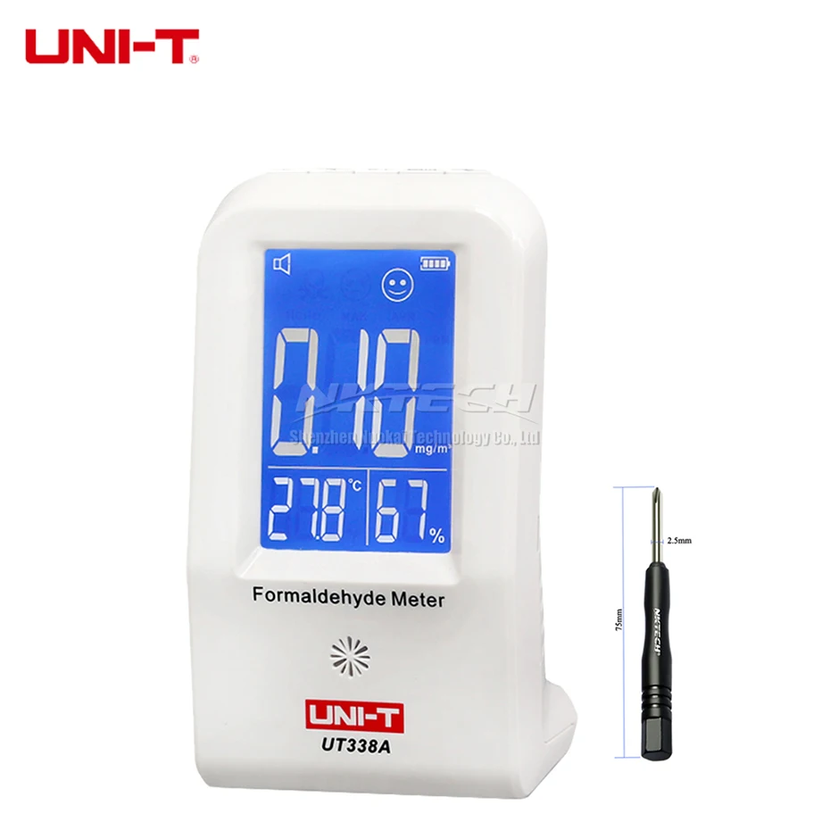 

UNI-T UT338A Indoor Formaldehyde Detector Air Monitor High Precision Tester Data Logger LCD Hygrometer Thermometer 3.7V/1500mAh