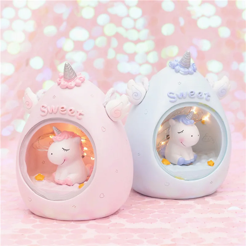 Милая светодиодная Фея Единорог звезда лампа детская прикроватная настольная