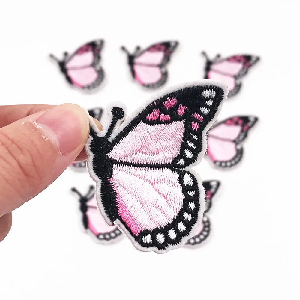 10 шт. вышитая аппликация бабочка с утюгом нашивка для куртки одежды наклейки