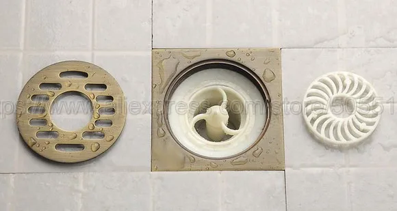 Напольный сливной фильтр для ванной комнаты 4 &quotантичная латунь zhr004 |