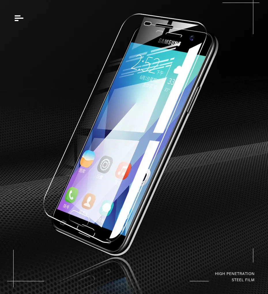 H& A 3 шт Защитное стекло для samsung Galaxy J4 J6 A6 A8 Plus A7 A9 защита экрана 9H 2.5D Закаленное стекло J6 A7