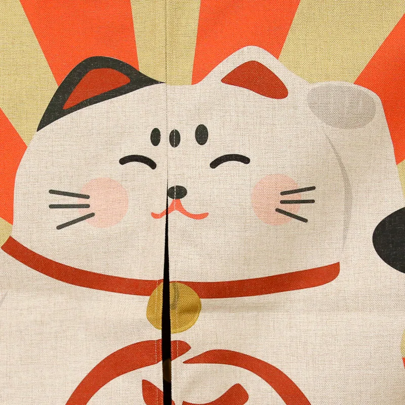 Японский стиль хлопчатобумажная и льняная занавеска для двери милый рисунок