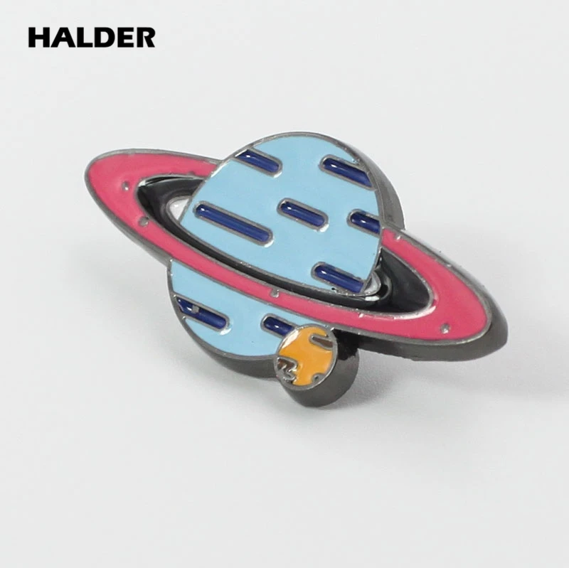 BR0007 HALDER, Мультяшные модные ювелирные изделия, Вселенная, астронавт, космический корабль, планеты, ракета, броши, космос, булавки, Нагрудный значок, одежда
