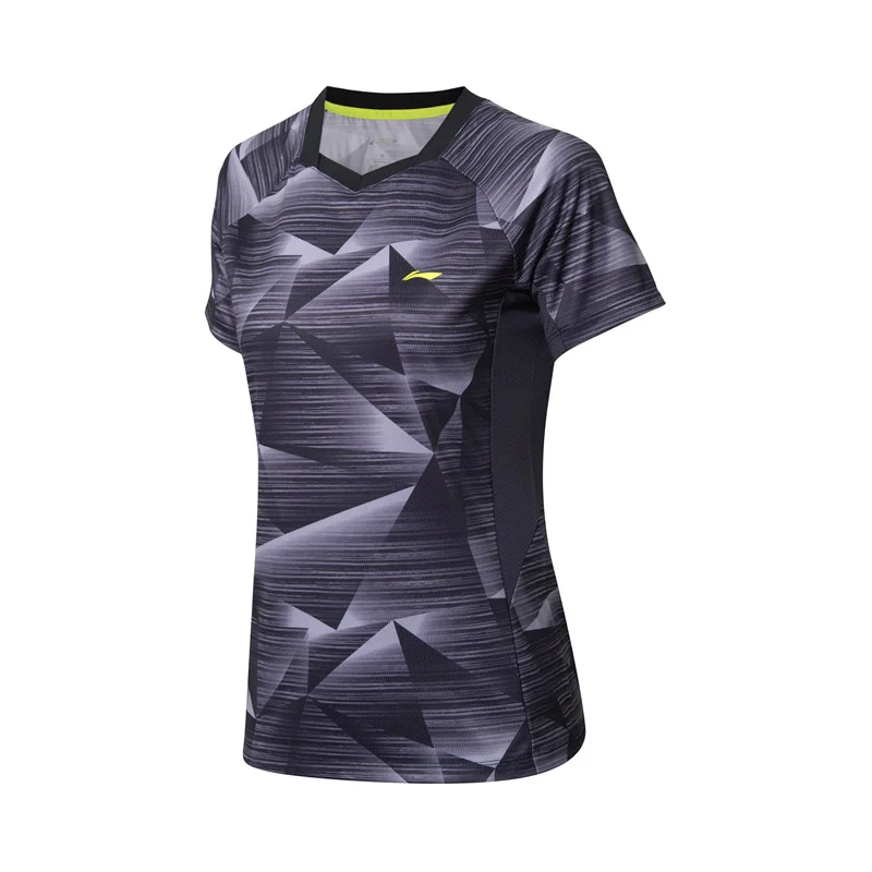 Li-Ning женские футболки для соревнований по бадминтону дышащие удобные спортивные