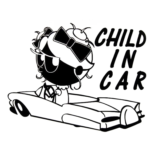 

16x21cm AICAMU Girl Child In Car Vinyl Sticker Car Decal Safety Decal Sticker Bumper Waterproof New TA059