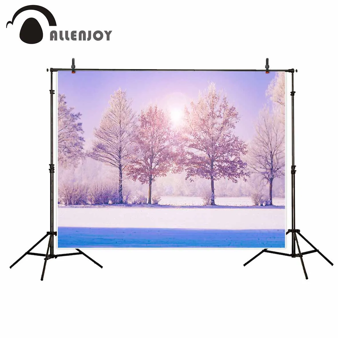 Allenjoy виниловые фоны для фотосъемки красивый солнечный свет снег Зимнее дерево