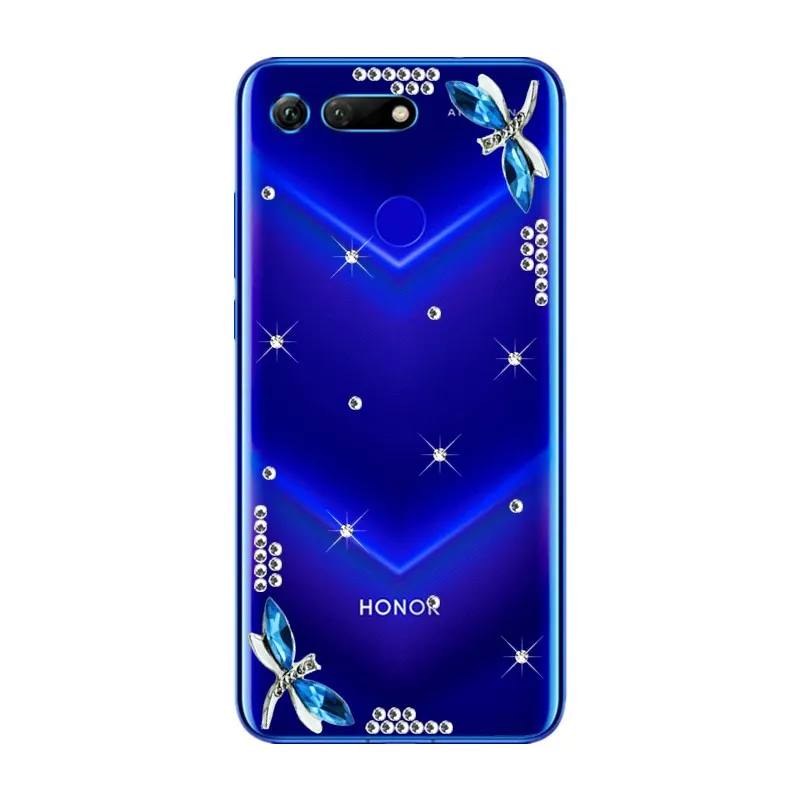 Блестящий чехол со стразами для Huawei honor 20 pro 20i 10i View 10 V20 V10 блестящий телефона Y9 Y7 Y6