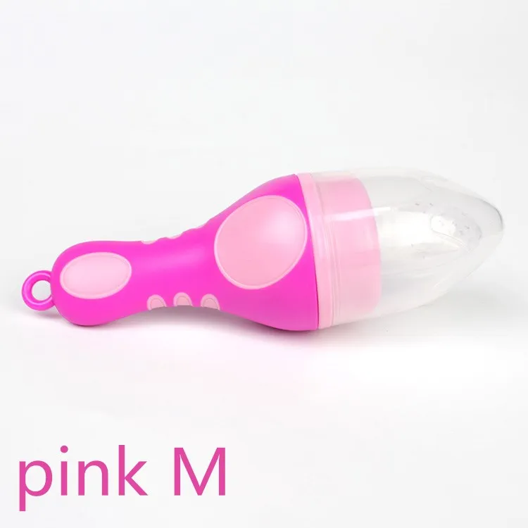pink M Еда Nibbler для соски-пустышки ниблера соски-пустышки для ребенка для фруктов и овощей, кормушка для соски для кормления безопасный соски-пустышки - Цвет: pink M