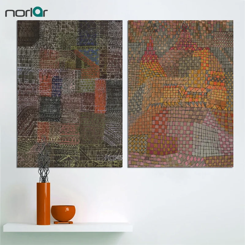 Картина маслом на холсте настенное искусство пол Кли структурный городской