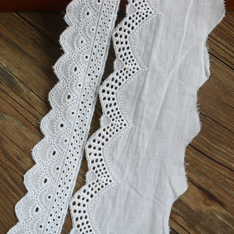 Cotton Lace Ribbon White 5Yards DIY Handmade Wedding Party Craft Gift Packing Patchwork Crocheted | Дом и сад