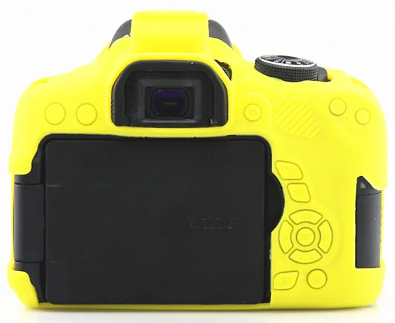 Силиконовая кожа брони чехол корпус протектор для Canon EOS Rebel T6i/Kiss X8i тела DSLR камеры только - Цвет: Yellow