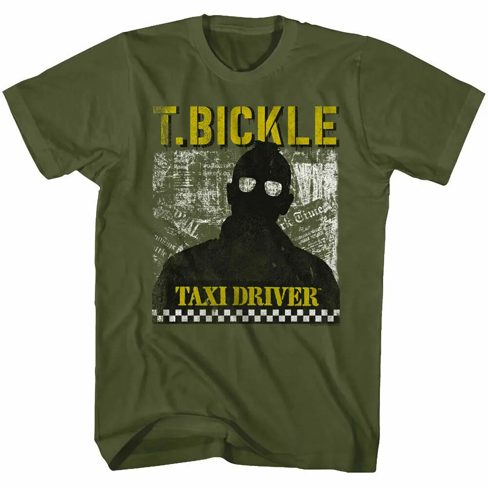 Такси водитель Checker город заката Мужская футболка в стиле кэб пистолет пистолета