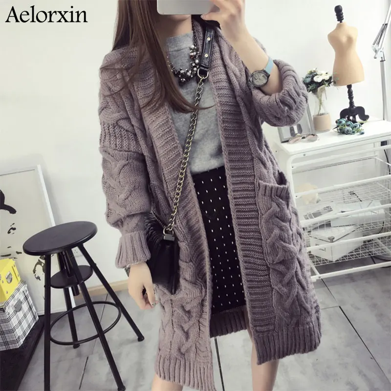 Брендовые осенние женские свитера 2019 зимние кардиганы вязаный плотный свитер с