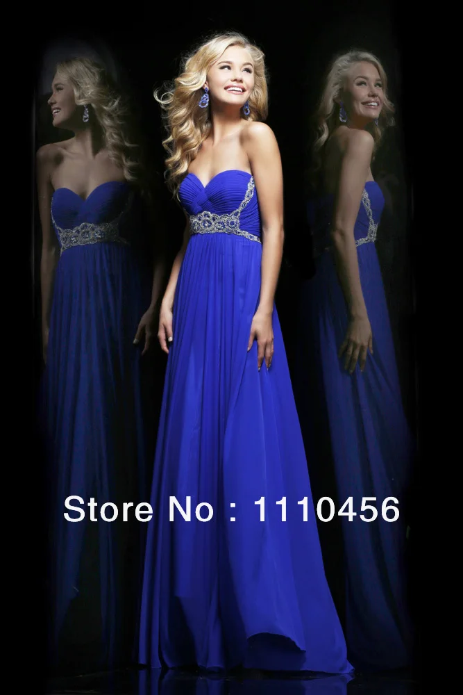 2014 New Spring Fashion Sexy Royal Blue/Pink/Blue Chiffon Formal Evening Dress E3904 | Свадьбы и торжества