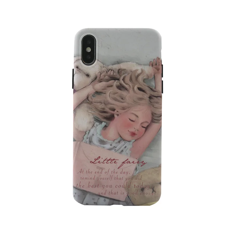 Applicable European and American Little Princess Apple Xs Mobile Shell Cute Girl iPhone8/7Plus/XSmax/Xr Soft Silicone Phone Case | Мобильные