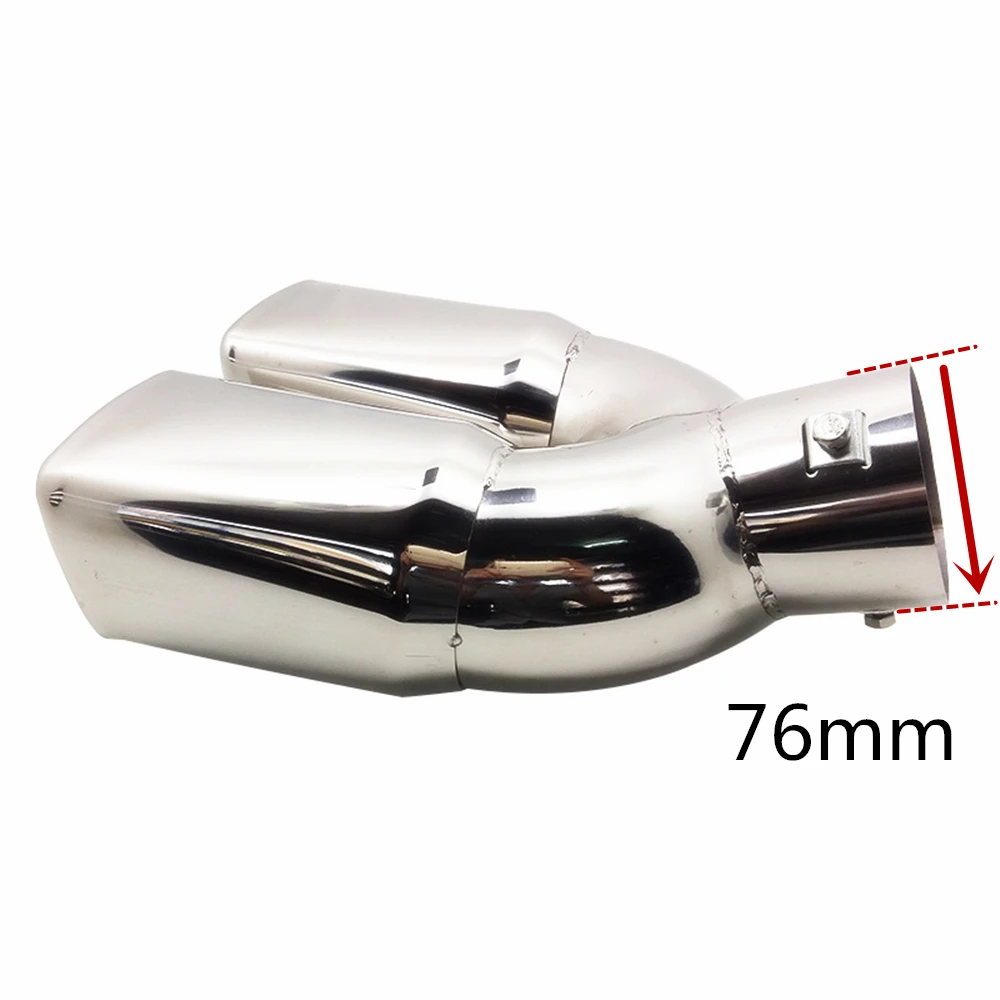 Автомобильный Круглый глушитель выхлопной трубы Autonly Серебряный Гибкий из