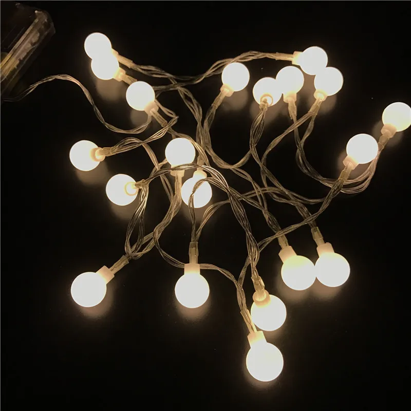 Luminaria 1,5 м 3 м 20 led вишневые шары сказочные гирлянды на батарейках Свадебные Рождественские уличные патио гирлянды украшения
