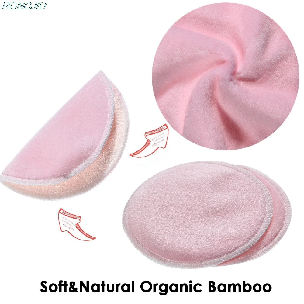 Многоразовые подушечки для снятия макияжа портативные бамбуковые двухслойные